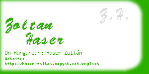 zoltan haser business card